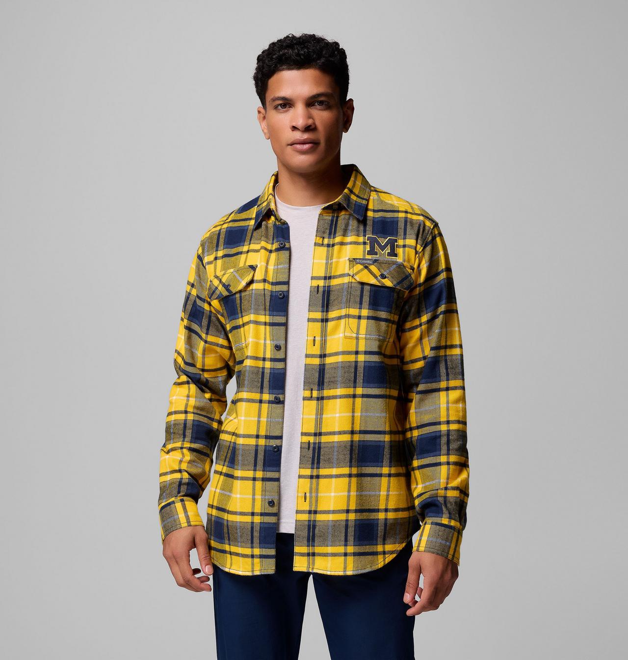Men's Collegiate Flare Gun™ Flannel Long Sleeve Shirt - Michigan 5