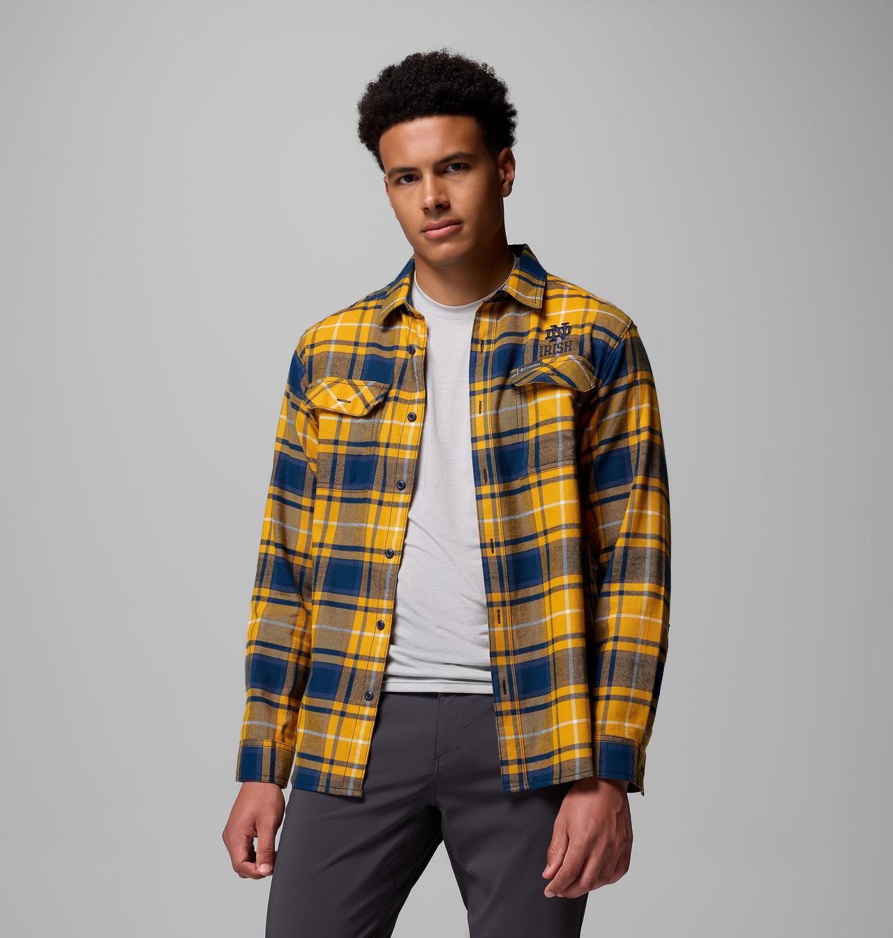 Men's Collegiate Flare Gun™ Flannel Long Sleeve Shirt - Notre Dame 5