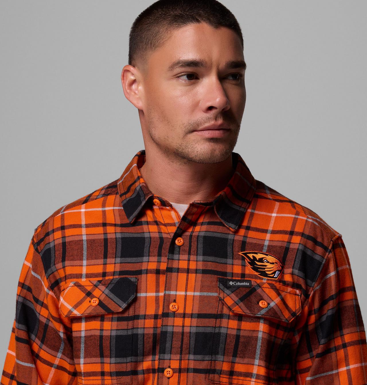 Men's Collegiate Flare Gun™ Flannel Long Sleeve Shirt - Oregon State 6