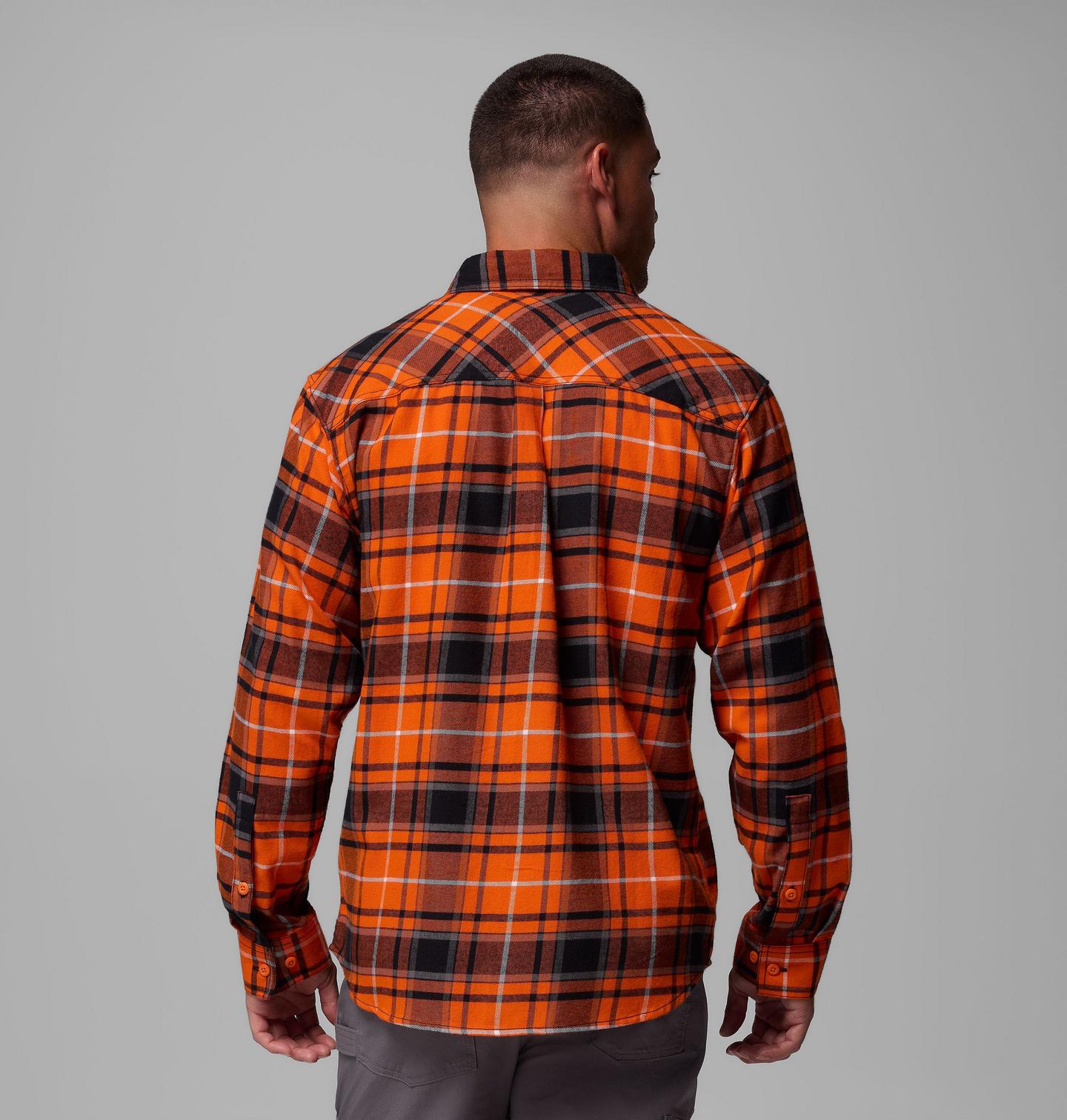 Мужская рубашка Columbia Collegiate Flare Gun Flannel Long Sleeve Shirt - Oregon State, цвет: Оранжевый — фото 3
