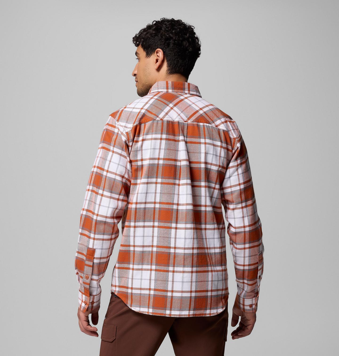 Мужская рубашка Columbia Collegiate Flare Gun Flannel Long Sleeve Shirt - Texas, цвет: Кедровый — фото 3