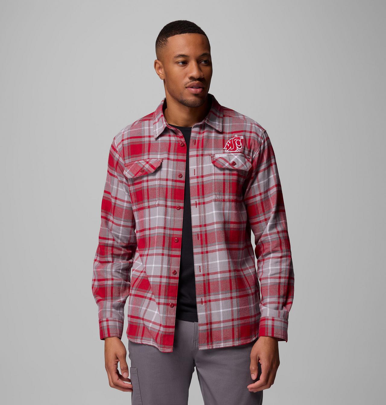 Men's Collegiate Flare Gun™ Flannel Long Sleeve Shirt - Washington State 5
