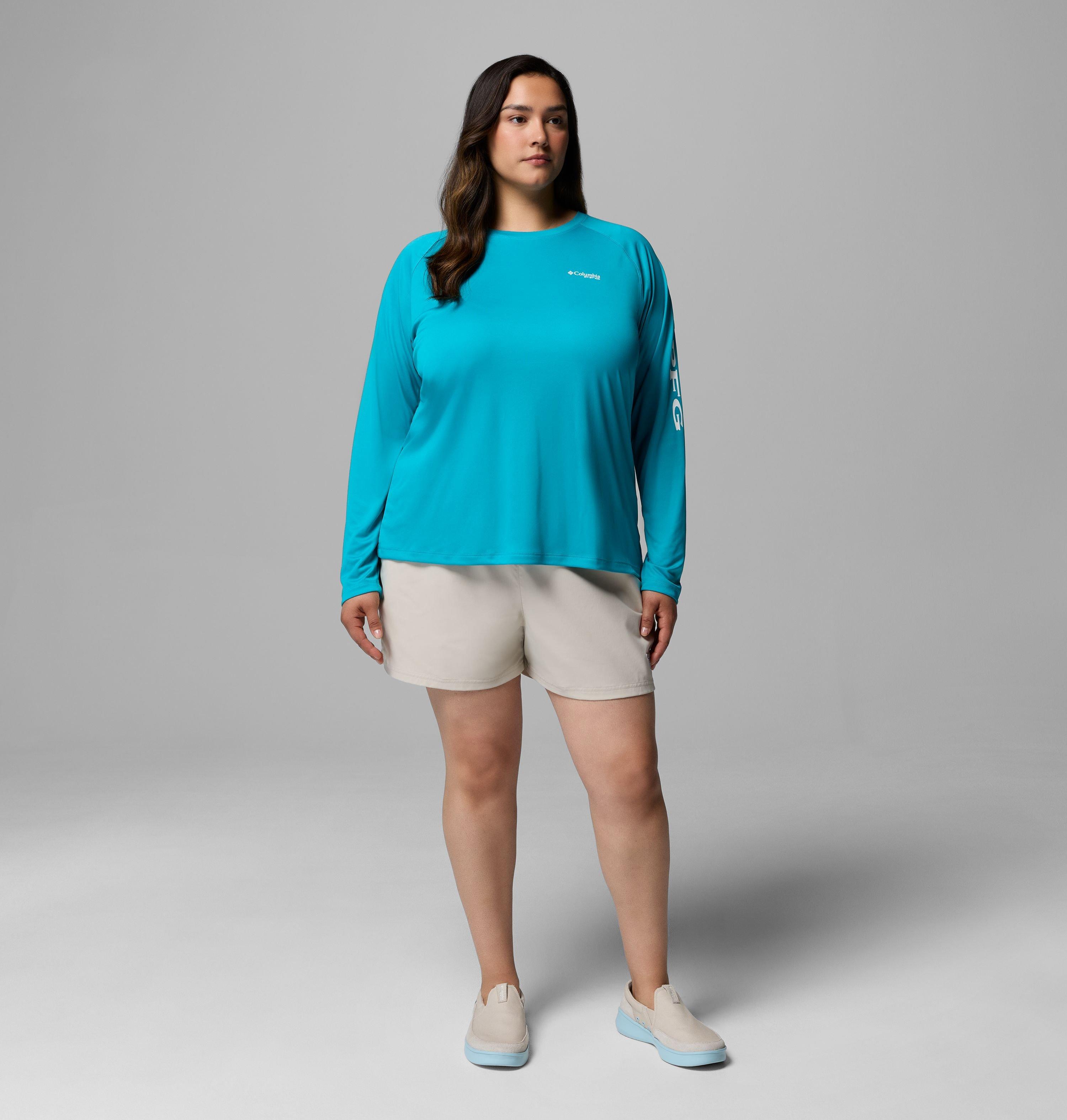 Women's PFG Tidal Tee II Long Sleeve Shirt - Plus Size | 445 | 2X 2