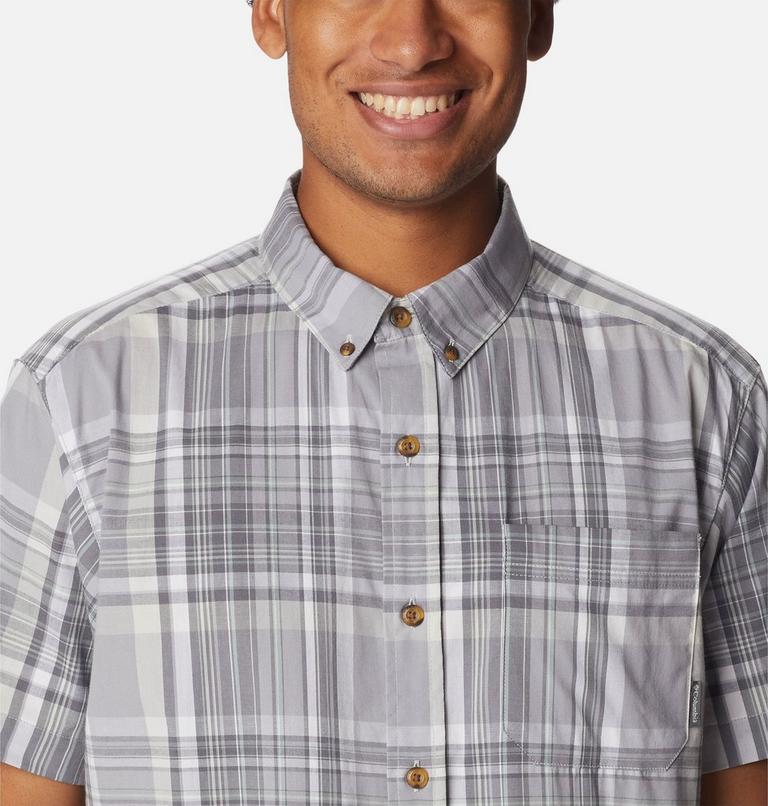 Men’s Rapid Rivers II Casual Short Sleeve Shirt, Color: Columbia Grey Plaid, image 4