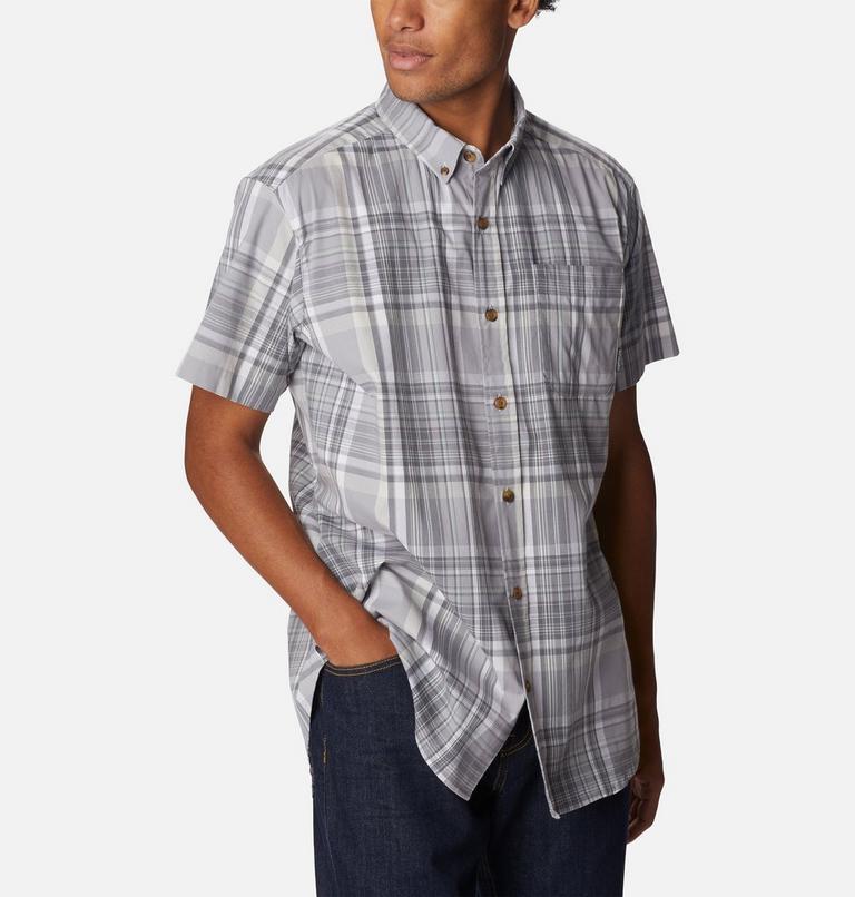 Men’s Rapid Rivers II Casual Short Sleeve Shirt, Color: Columbia Grey Plaid, image 5