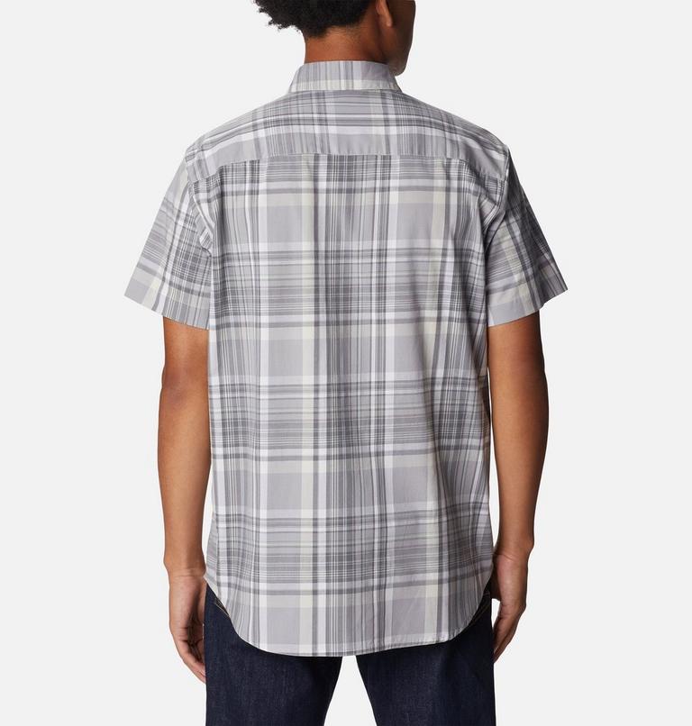 Men’s Rapid Rivers II Casual Short Sleeve Shirt, Color: Columbia Grey Plaid, image 2