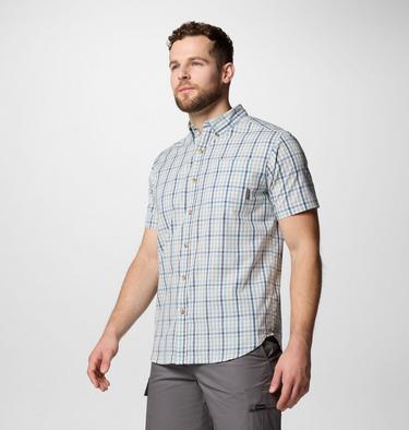 Men’s Rapid Rivers II Casual Short Sleeve Shirt, Color: Ripple Blue Multi Gingham, image 4