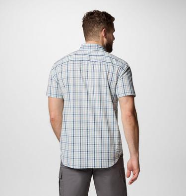 Men’s Rapid Rivers II Casual Short Sleeve Shirt, Color: Ripple Blue Multi Gingham, image 3