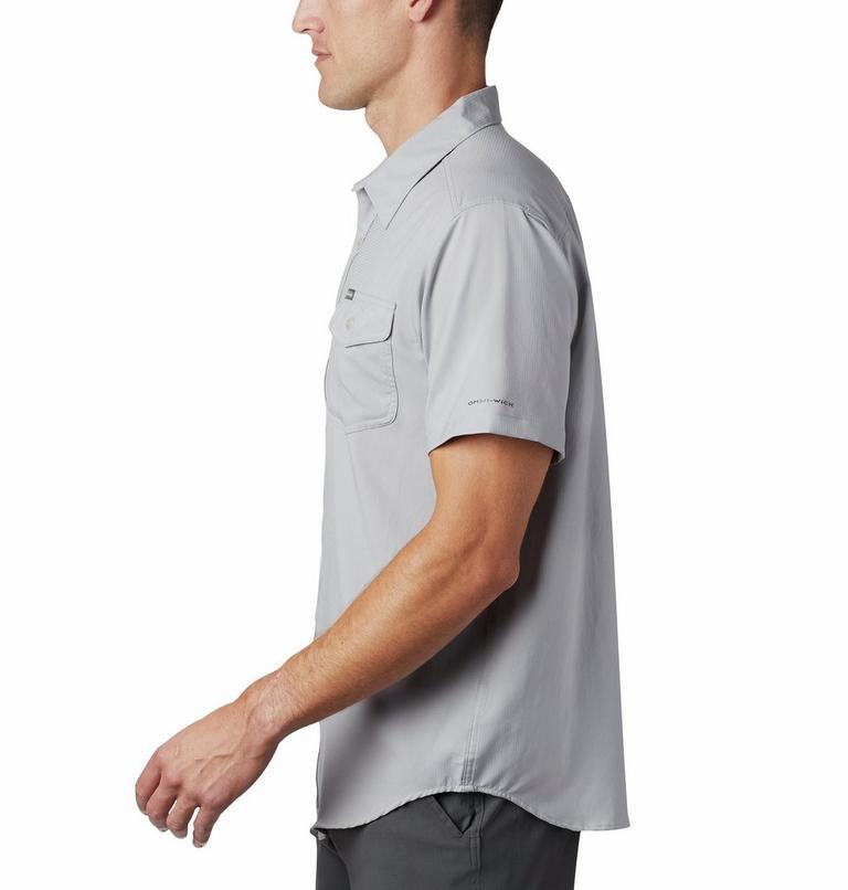 Camisa lisa de manga corta Utilizer II para hombre, Color: Columbia Grey, image 3