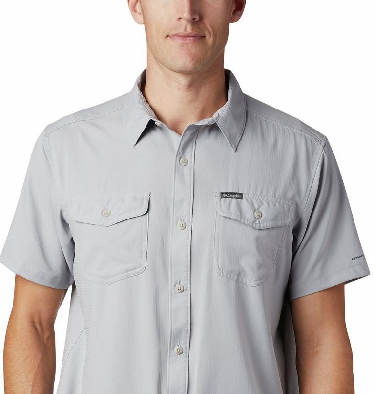 Camisa lisa de manga corta Utilizer II para hombre, Color: Columbia Grey, image 4