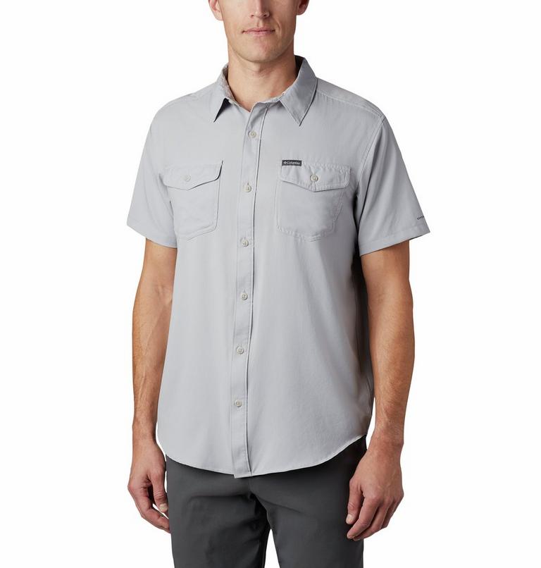 Camisa lisa de manga corta Utilizer II para hombre, Color: Columbia Grey, image 1