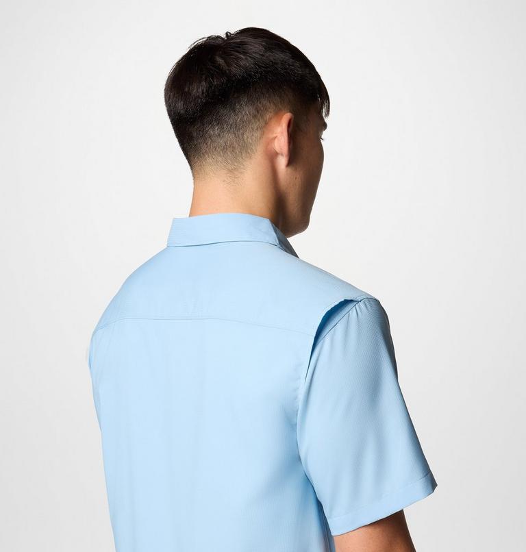 Men's Utilizer II Solid Short Sleeve Shirt, Color: Ripple Blue, image 6