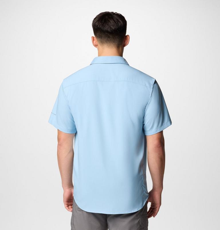 Camisa lisa de manga corta Utilizer II para hombre, Color: Ripple Blue, image 2