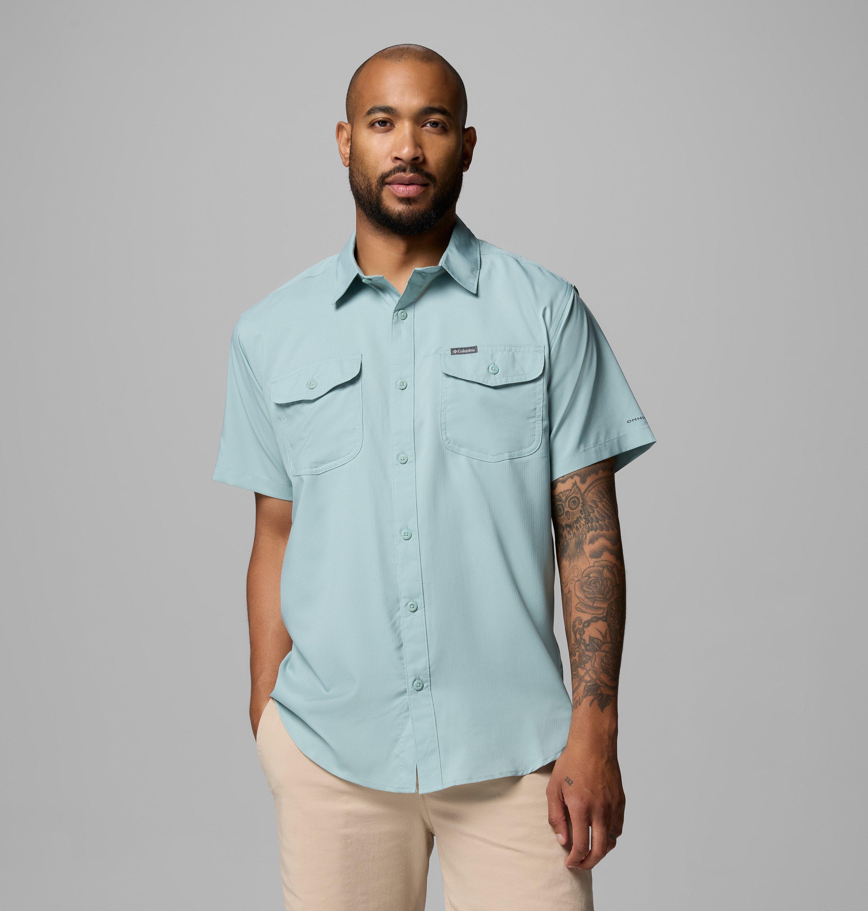 Columbia Sportswear Men's Blue Columbia - Utilizer™ Ii Solid Short Sleeve Shirt - Crushed Medium