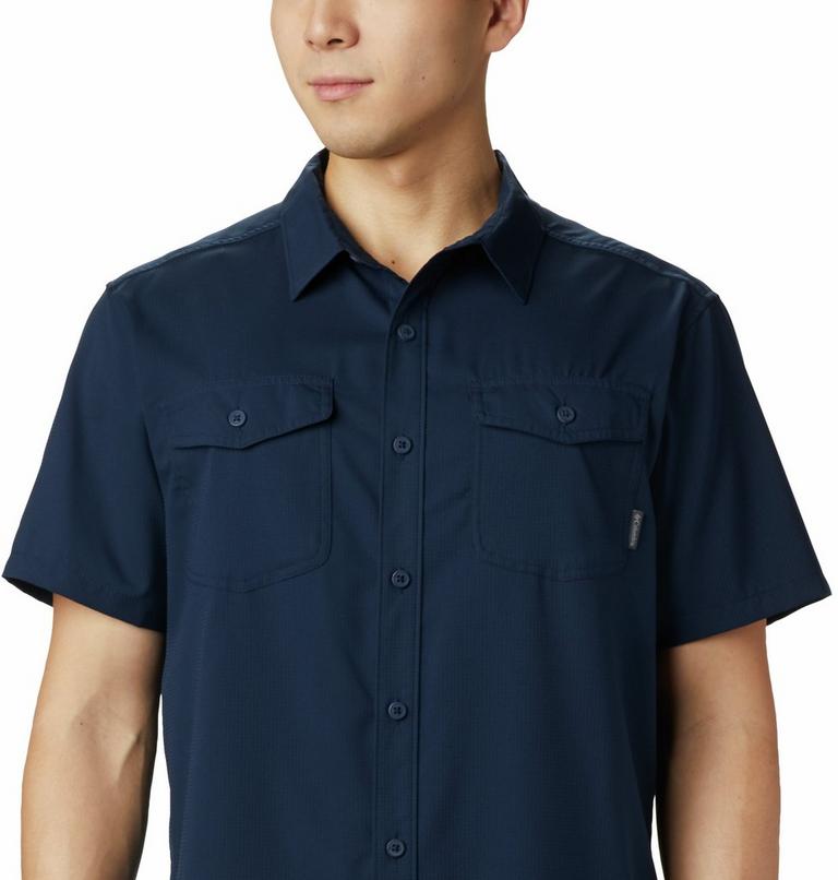 Camisa lisa de manga corta Utilizer II para hombre, Color: Collegiate Navy, image 4