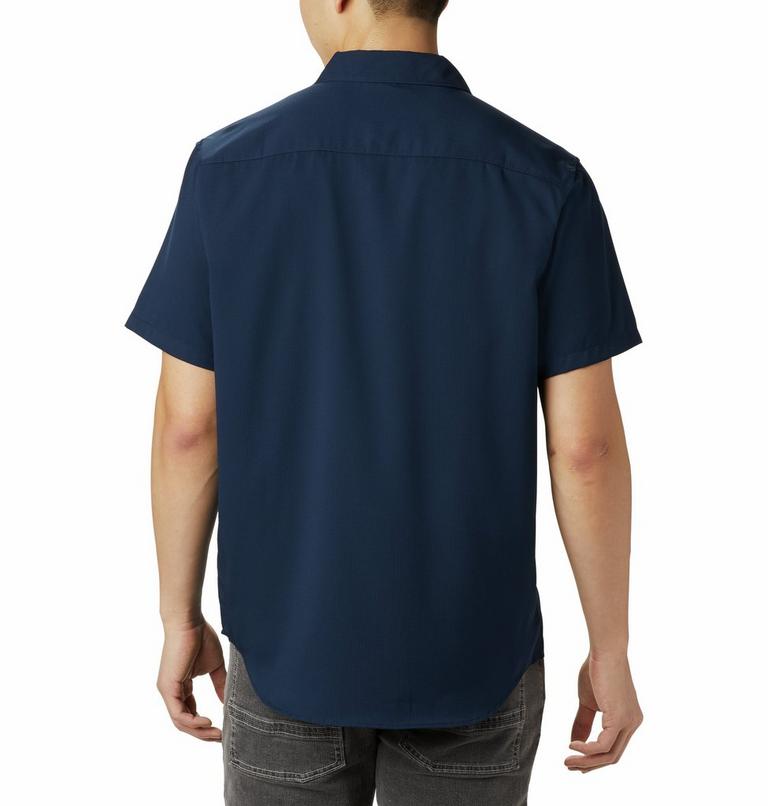 Camisa lisa de manga corta Utilizer II para hombre, Color: Collegiate Navy, image 2