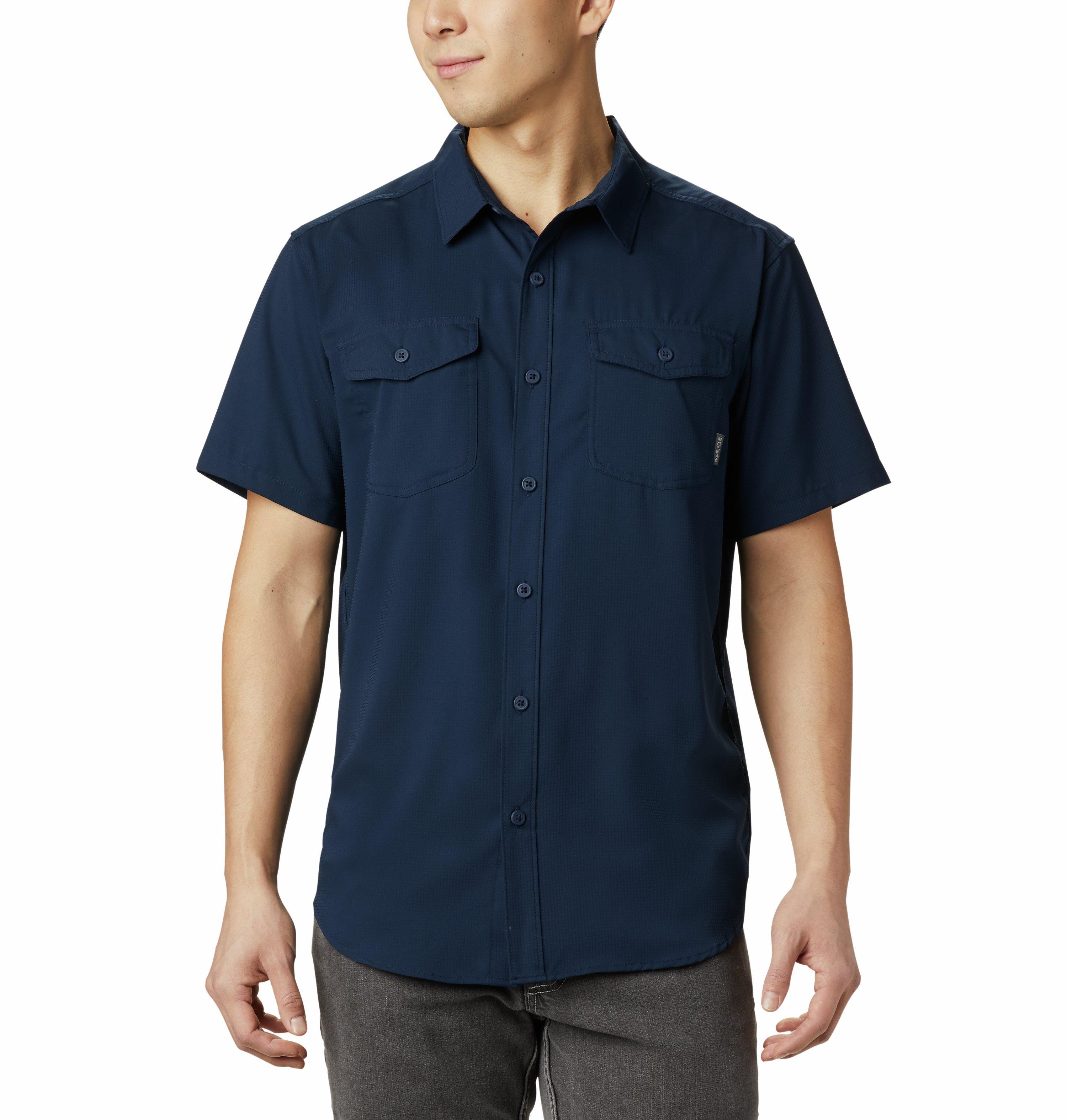Columbia Sportswear Men's Blue Columbia - Utilizer™ Ii Solid Short Sleeve Shirt - Collegiate Navy Xxl