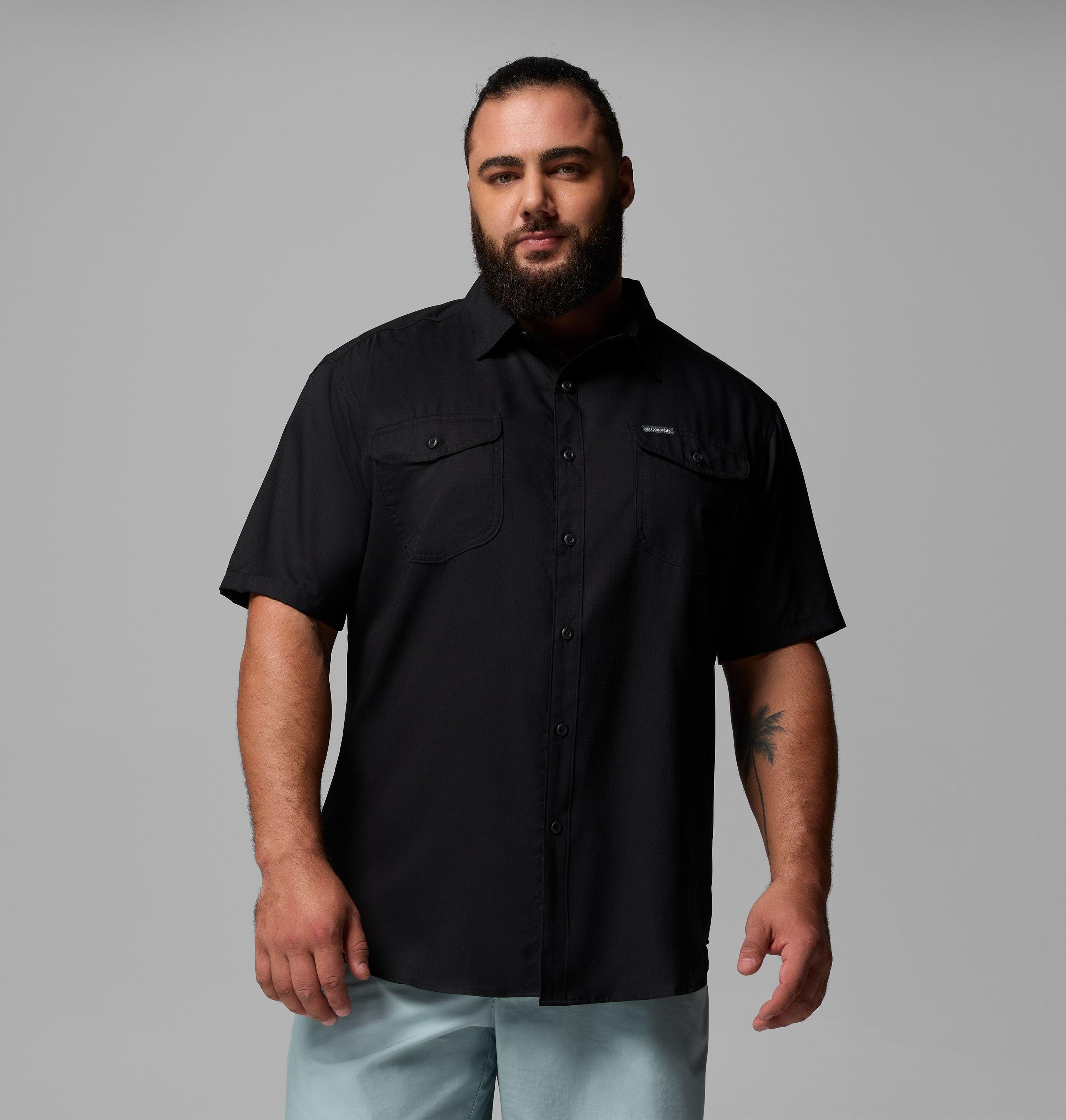 Columbia Sportswear Men's Black Columbia - Utilizer™ Ii Solid Short Sleeve Shirt - Extended - 3X