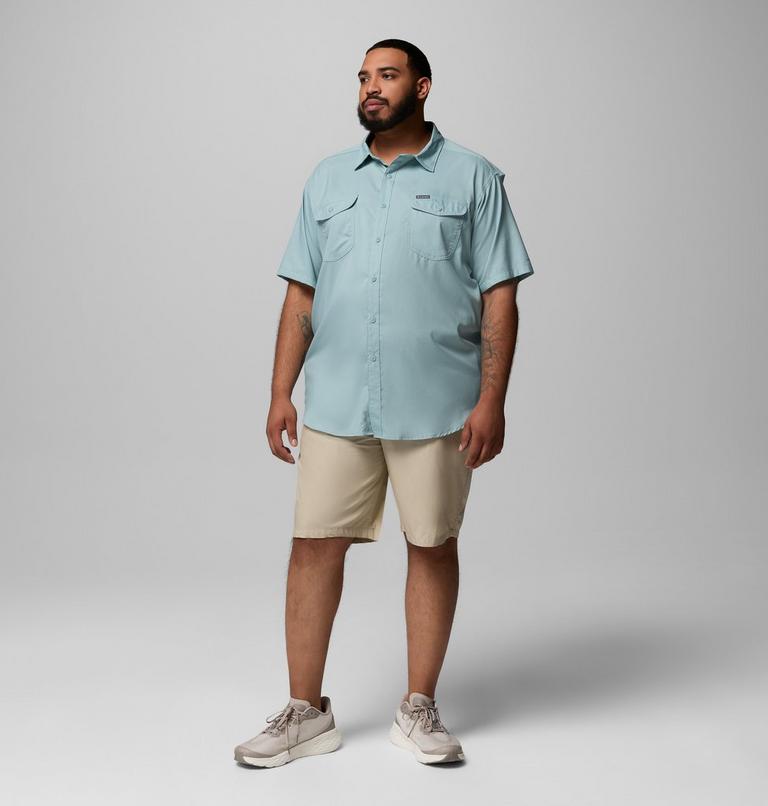 Camisa lisa de manga corta Utilizer II para hombre- Tallas Grandes, Color: Crushed Blue, image 2