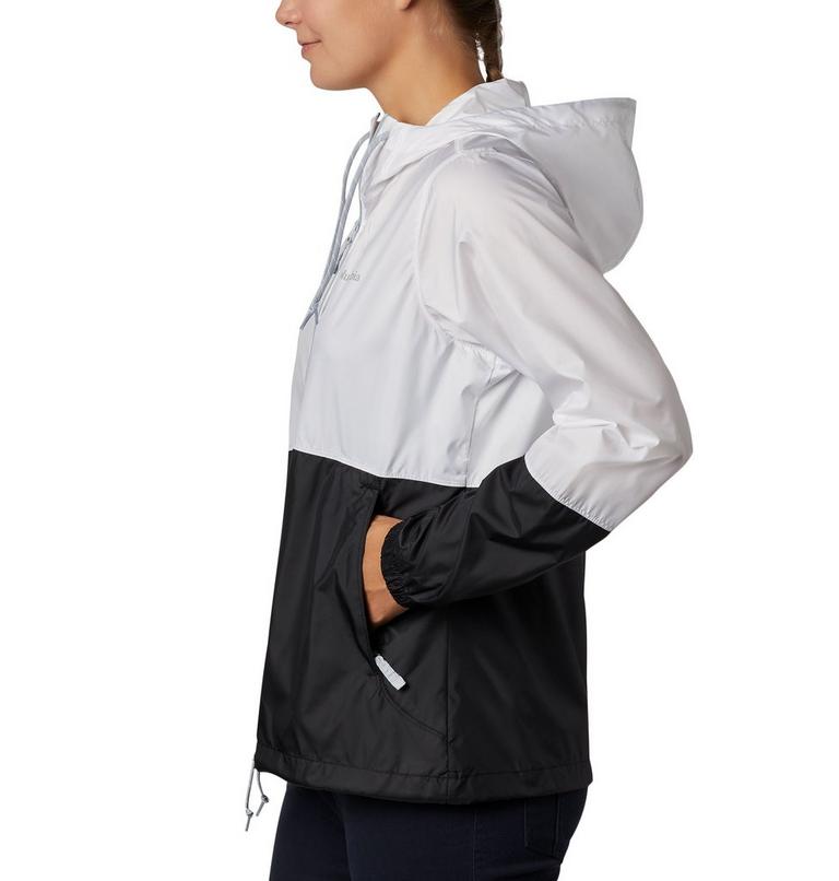 Women’s Flash Forward Windbreaker, Color: White, Black, image 3