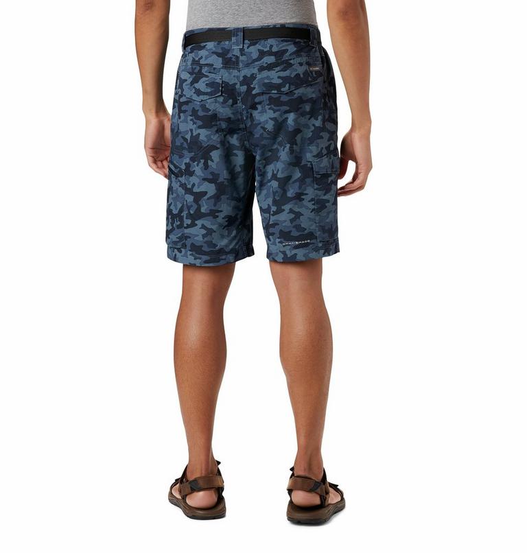 Men's Silver Ridge Printed Cargo Shorts, Color: Collegiate Navy Camo, image 2