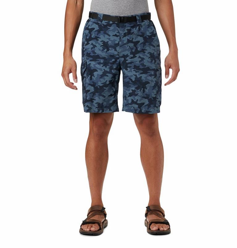Men's Silver Ridge Printed Cargo Shorts, Color: Collegiate Navy Camo, image 1