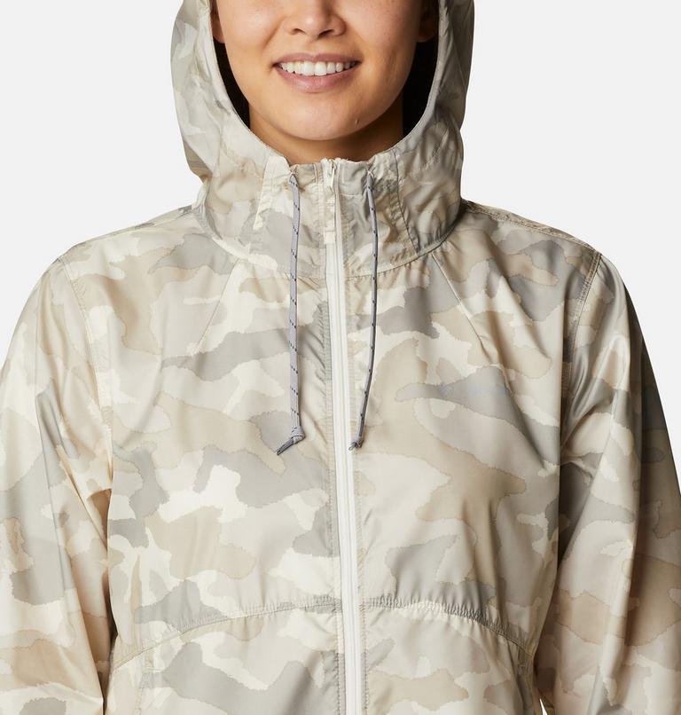 Women's Flash Forward Printed Windbreaker, Color: Chalk Trad Camo Print, image 4