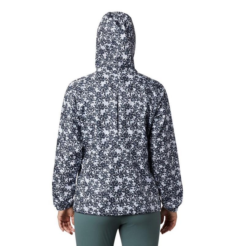 Women's Flash Forward Printed Windbreaker, Color: Nocturnal Polkadot Floral, image 2
