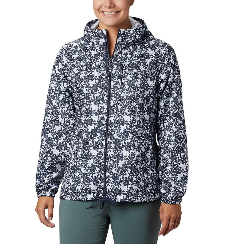 Women's Flash Forward Printed Windbreaker, Color: Nocturnal Polkadot Floral, image 1