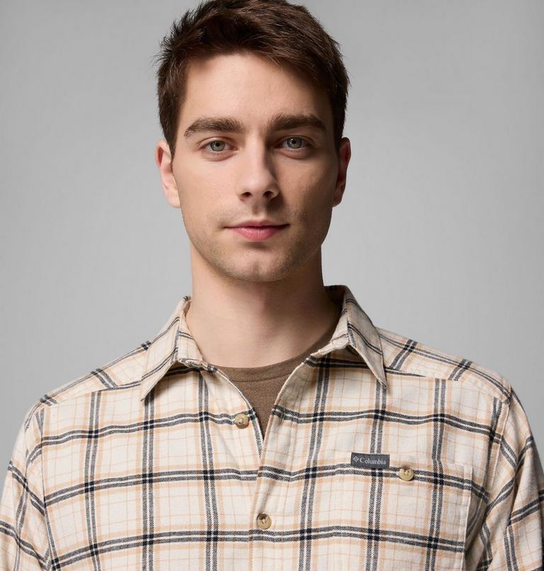 Men's Cornell Woods Flannel Shirt, Color: Chalk Quad Check, image 5