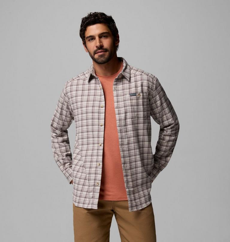 Men's Cornell Woods Flannel Shirt, Color: Dark Stone Cozy Check, image 5