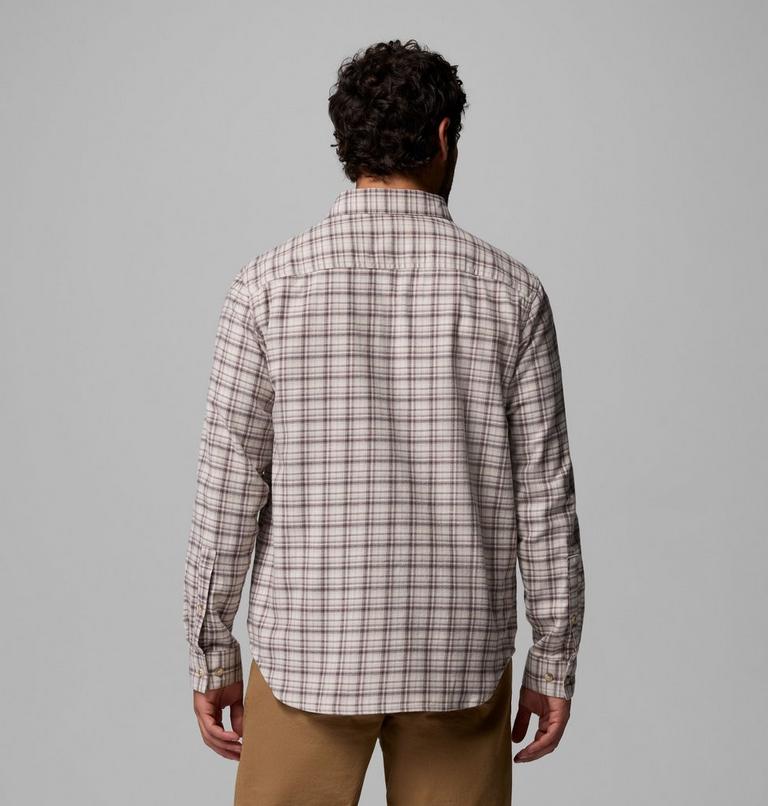 Men's Cornell Woods Flannel Shirt, Color: Dark Stone Cozy Check, image 3