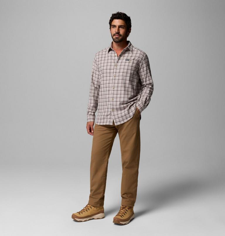 Men's Cornell Woods Flannel Shirt, Color: Dark Stone Cozy Check, image 2