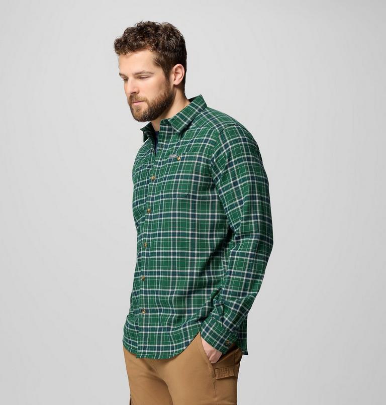 Cornell Woods Flannel Long Sleeve Shirt, Color: Rain Forest Quad Check, image 4