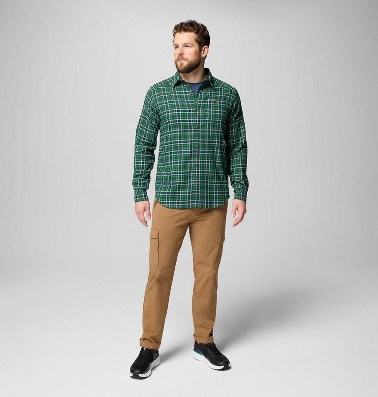 Cornell Woods Flannel Long Sleeve Shirt, Color: Rain Forest Quad Check, image 2
