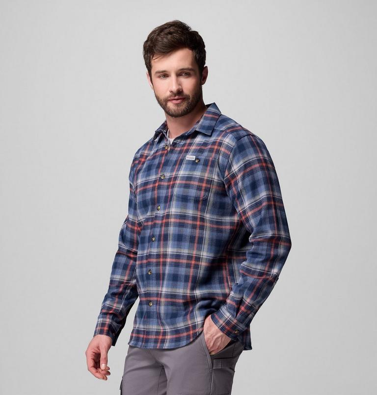 Cornell Woods Flannel Long Sleeve Shirt, Color: Coll Navy Backland Tartan, image 4