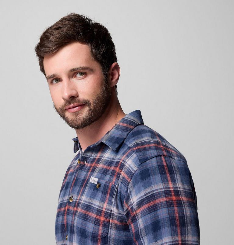 Cornell Woods Flannel Long Sleeve Shirt, Color: Coll Navy Backland Tartan, image 6