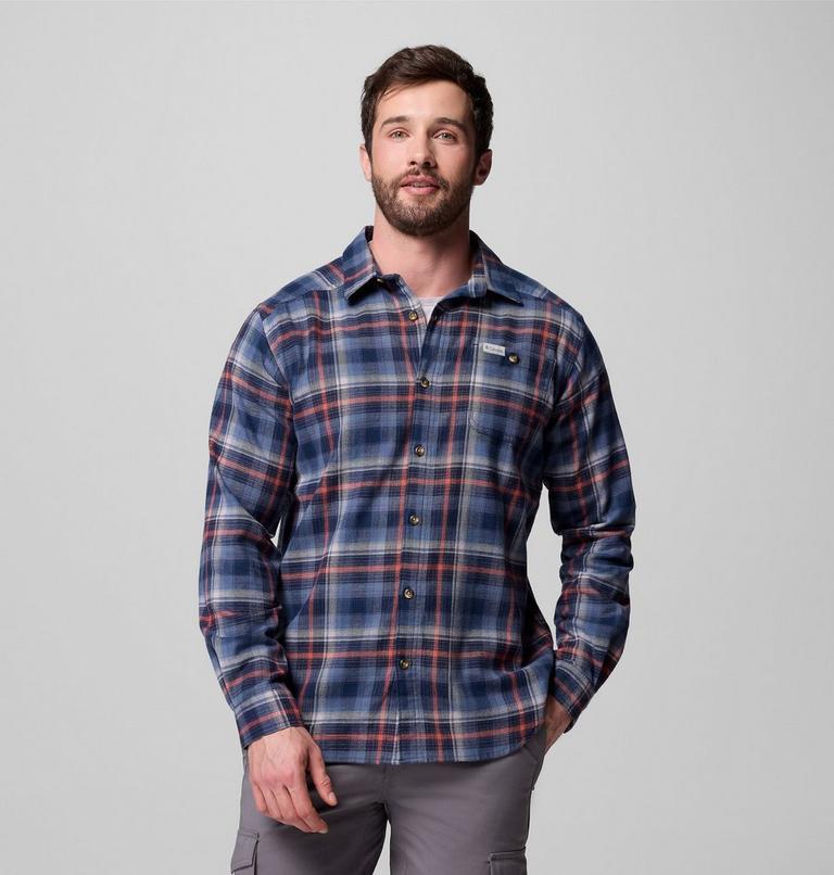 Cornell Woods Flannel Long Sleeve Shirt, Color: Coll Navy Backland Tartan, image 1