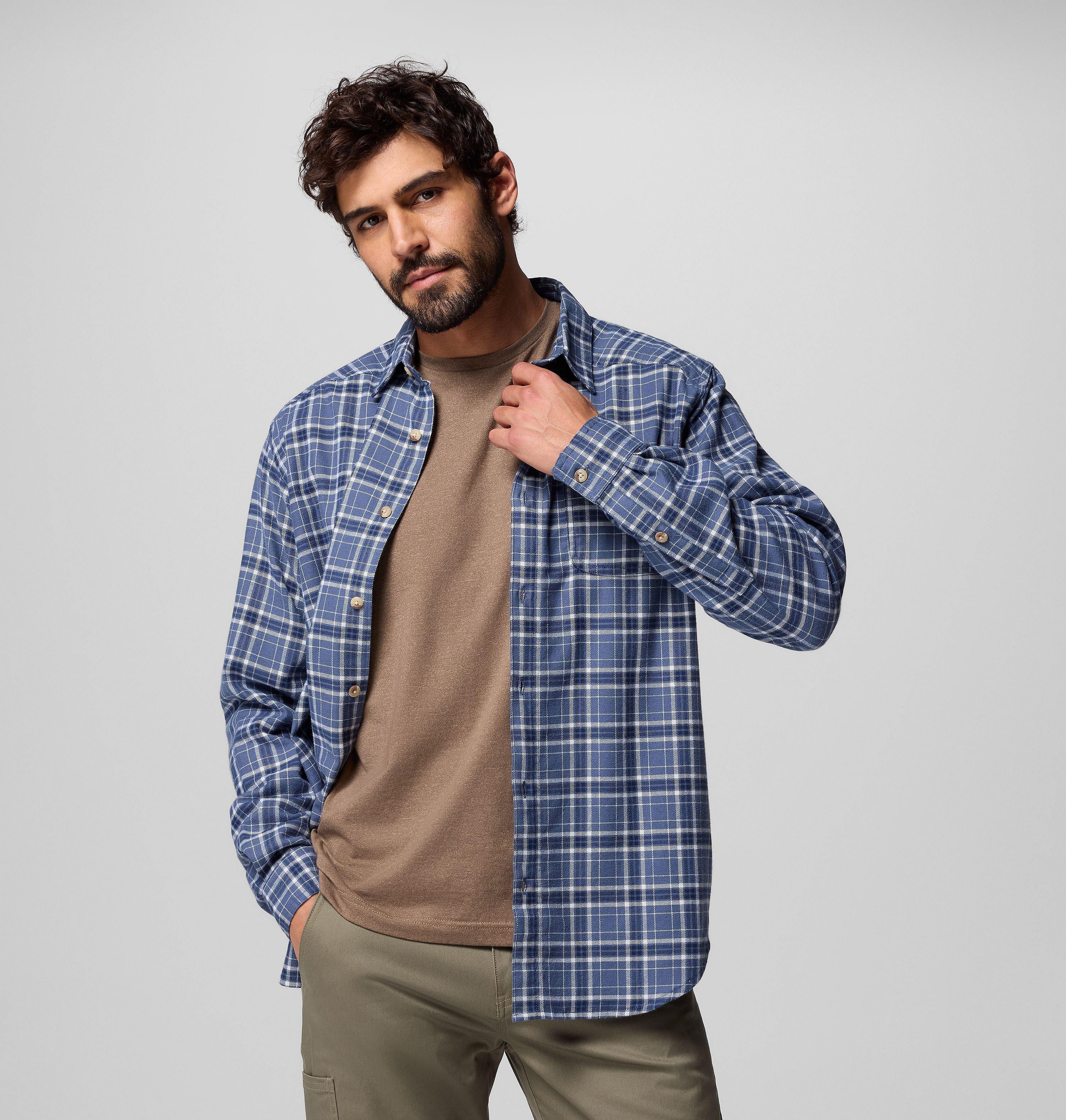 Men's Cornell Woods Flannel Long Sleeve Shirt | 483 | XXL 6