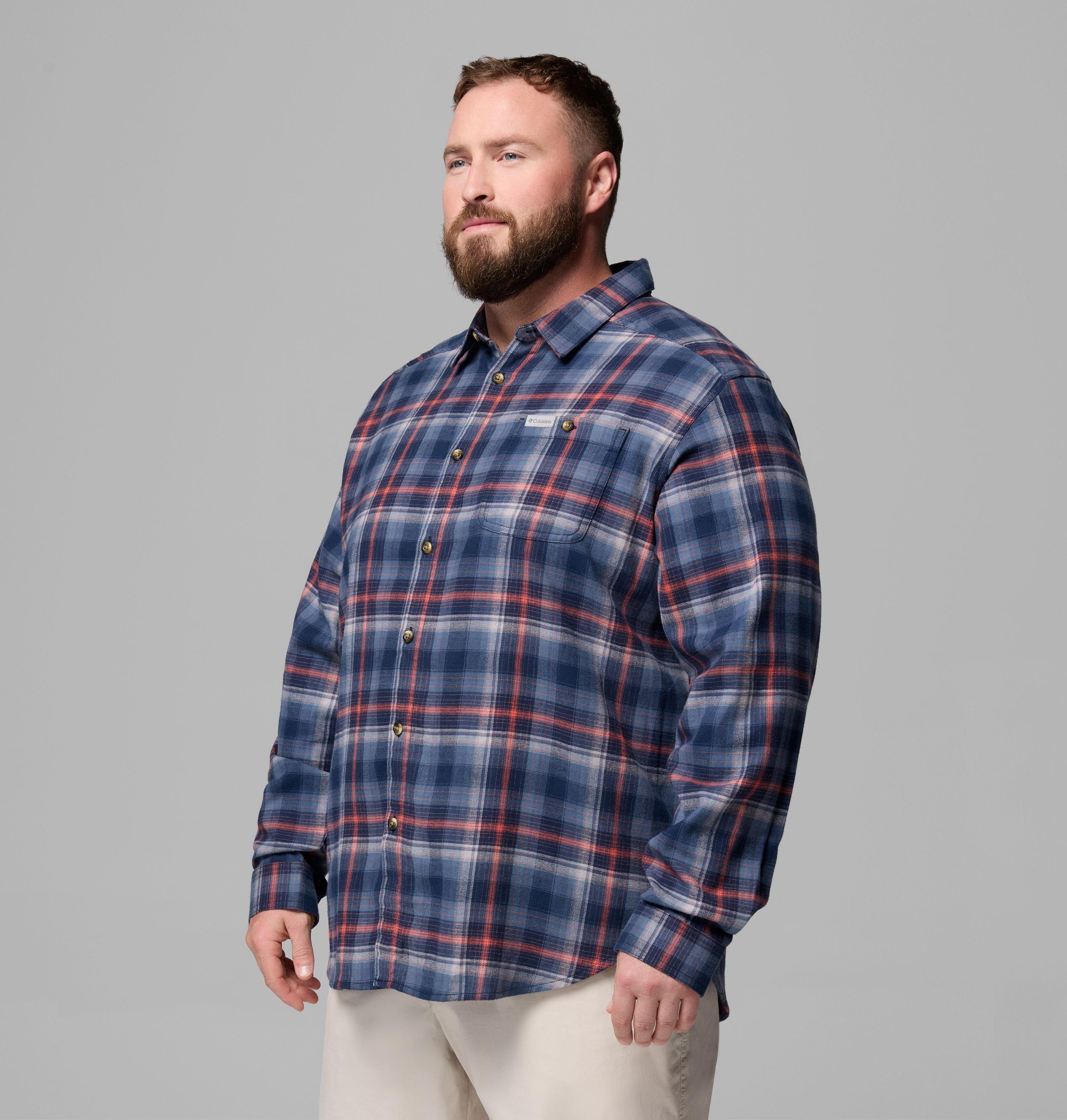 Men's Cornell Woods Flannel Long Sleeve Shirt - Big | 470 | 3X 4