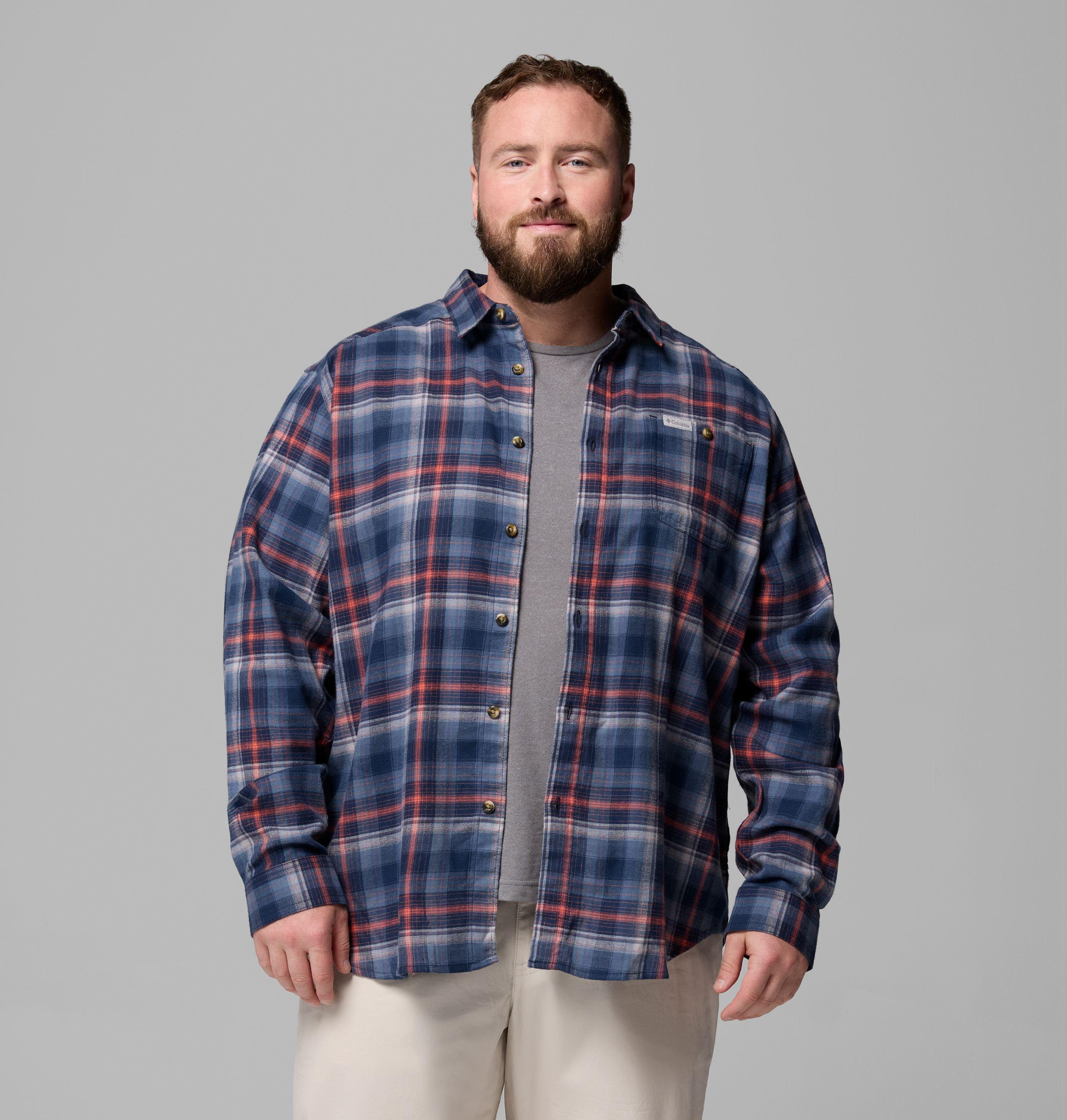 Men's Cornell Woods Flannel Long Sleeve Shirt - Big | 470 | 3X 5