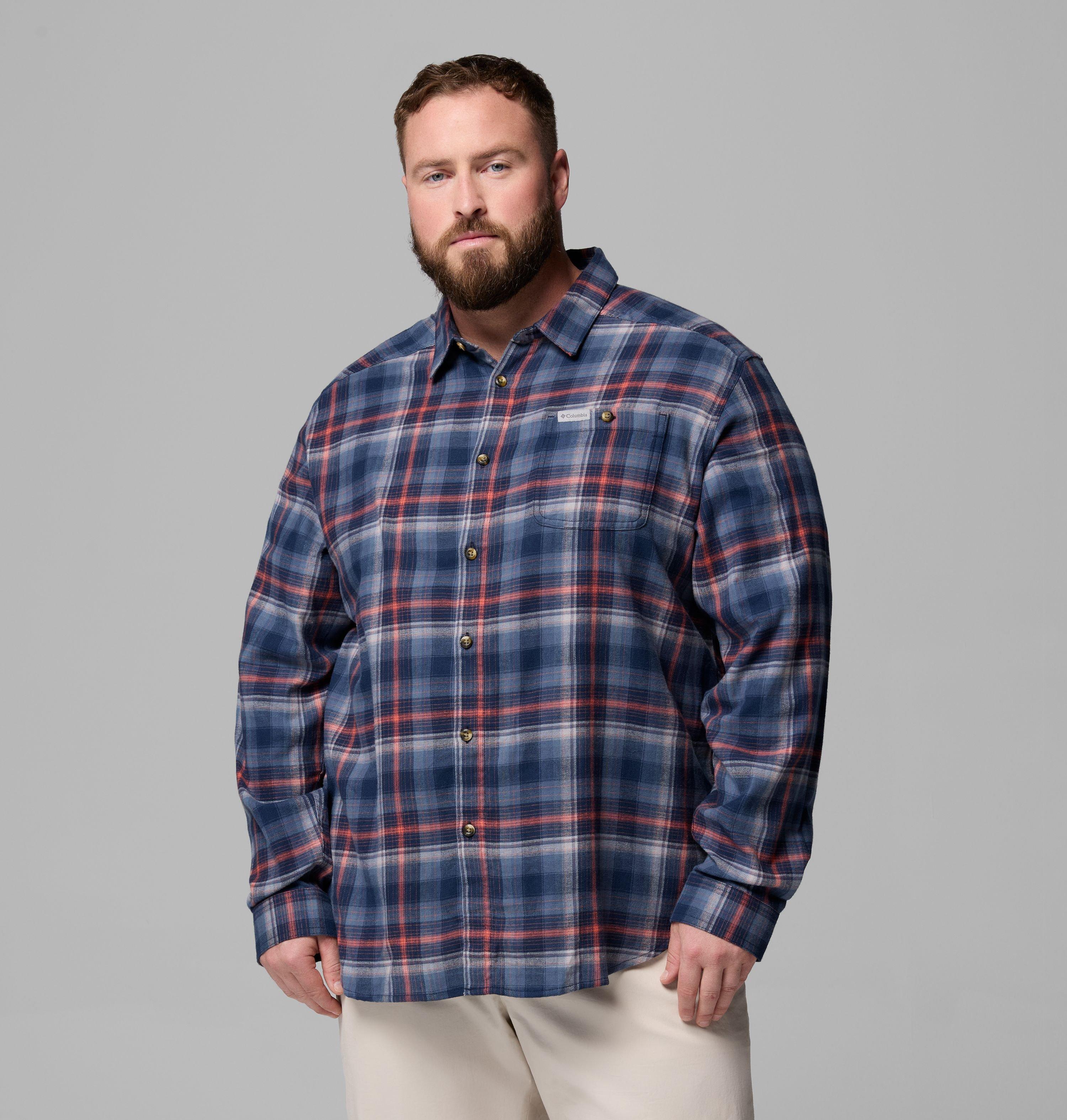 Columbia Men's Cornell Woods  Flannel Long Sleeve Shirt - Big-