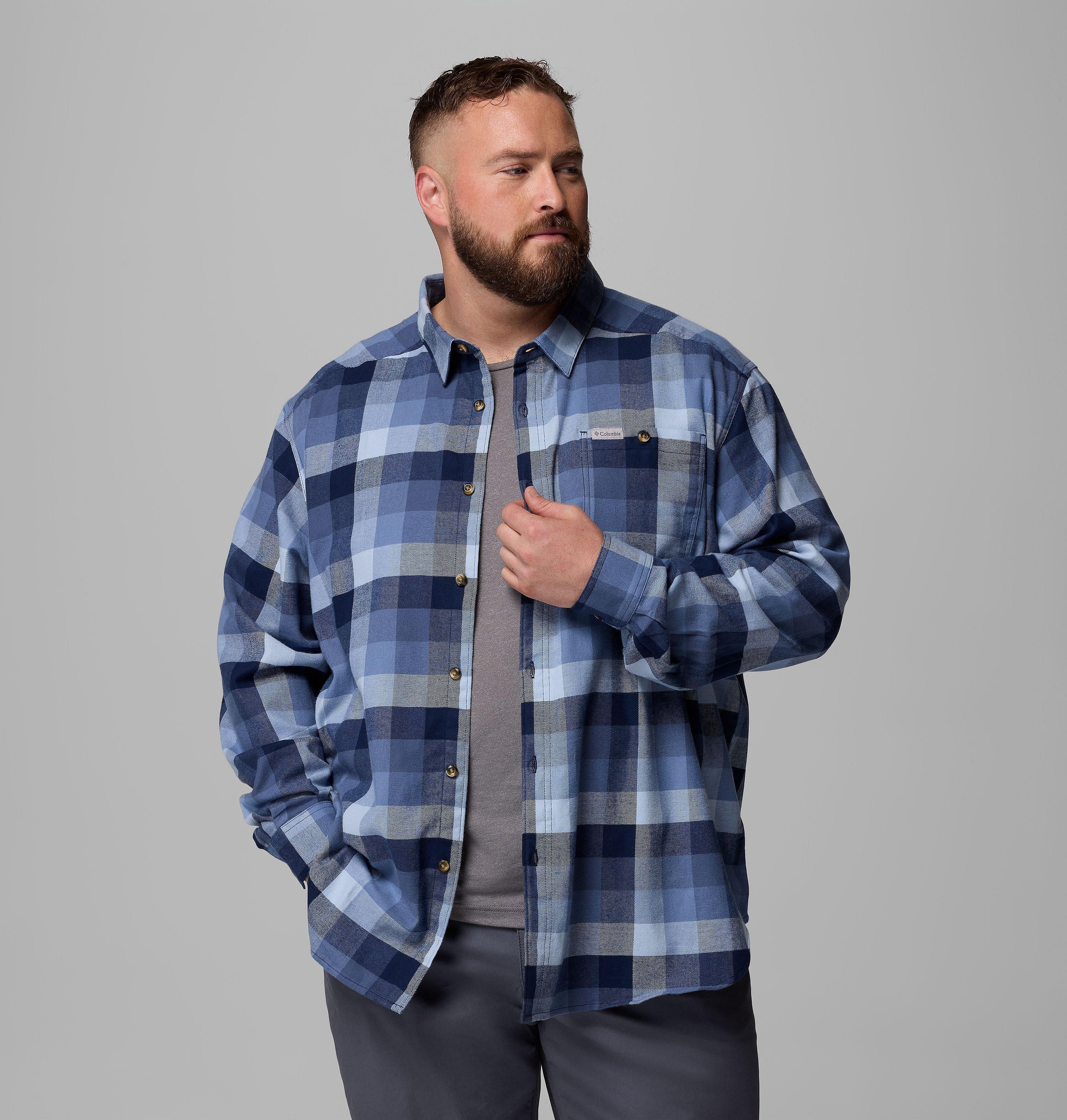 Men's Cornell Woods Flannel Long Sleeve Shirt - Big | 471 | 4X 5