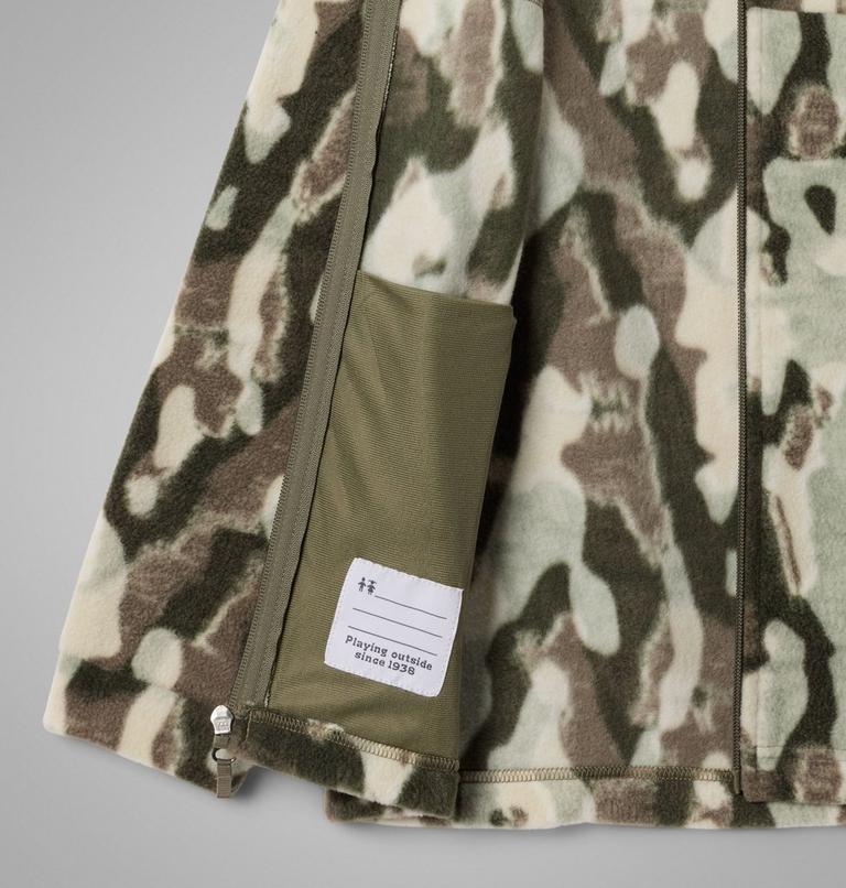 Boys' Zing III Fleece Jacket, Color: Stone Green Treebark, image 3