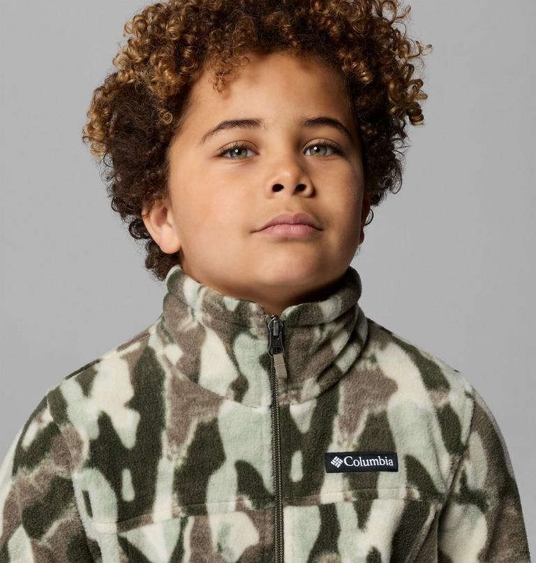 Boys' Zing III Fleece Jacket, Color: Stone Green Treebark, image 5