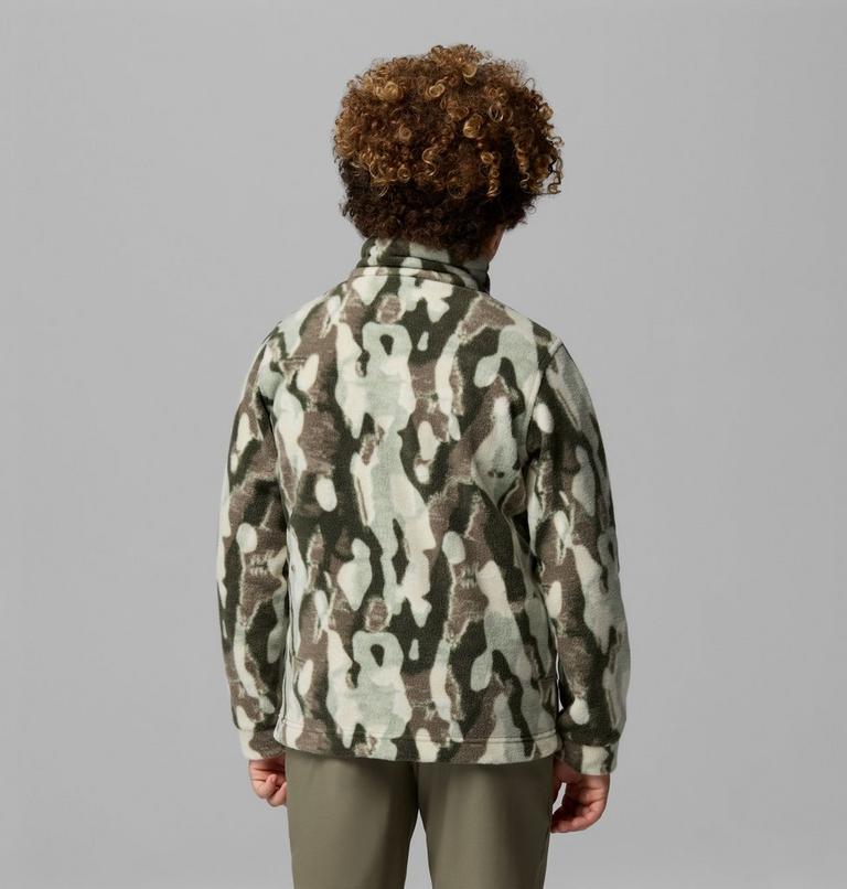 Boys' Zing III Fleece Jacket, Color: Stone Green Treebark, image 2