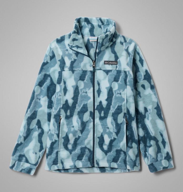 Boys' Zing III Fleece Jacket, Color: Everblue Treebark, image 1