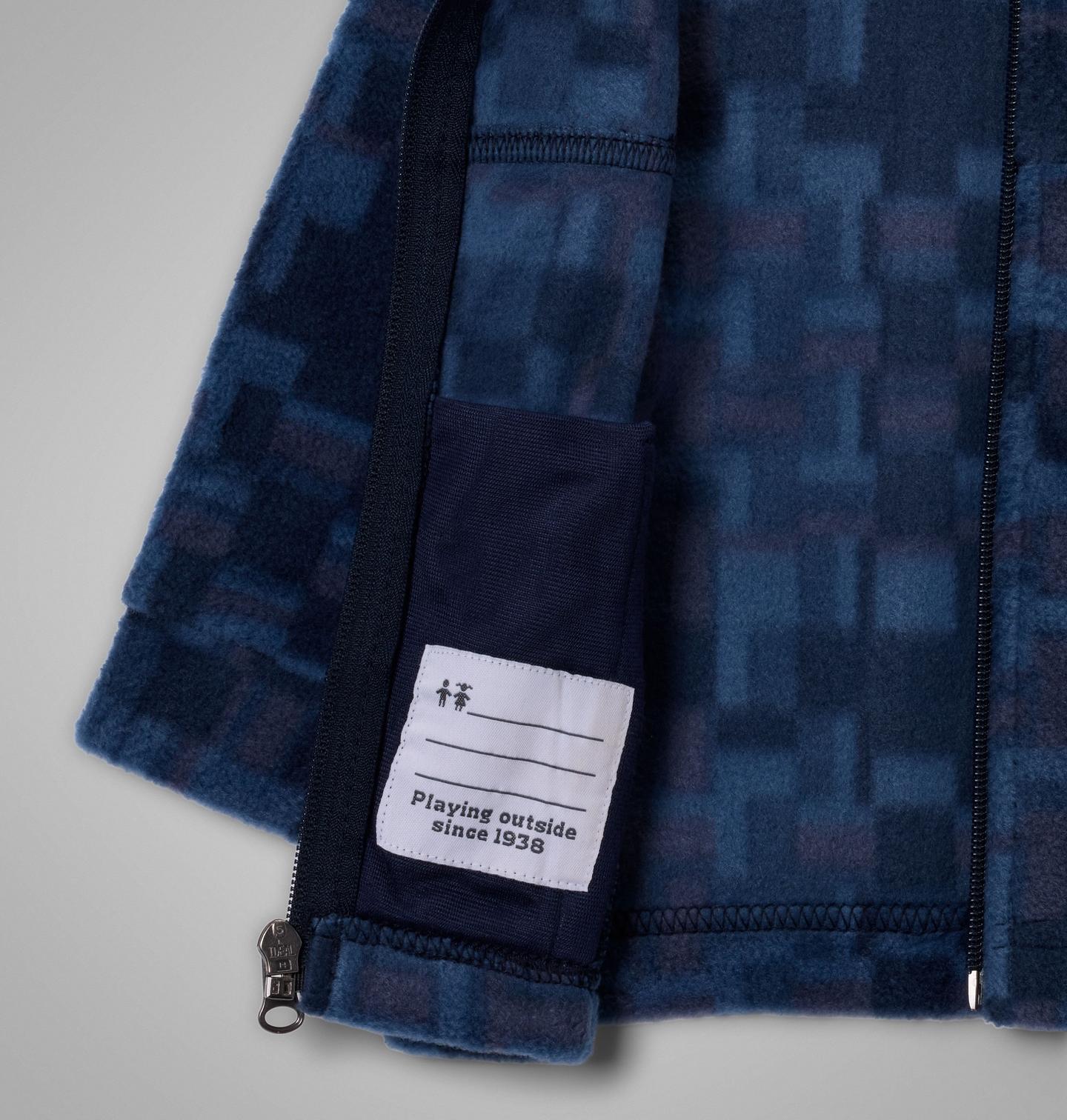 Куртка Columbia Zing III Printed Fleece Jacket для мальчиков-малышей, цвет: Тёмно-синий, вариант 2 — фото 3