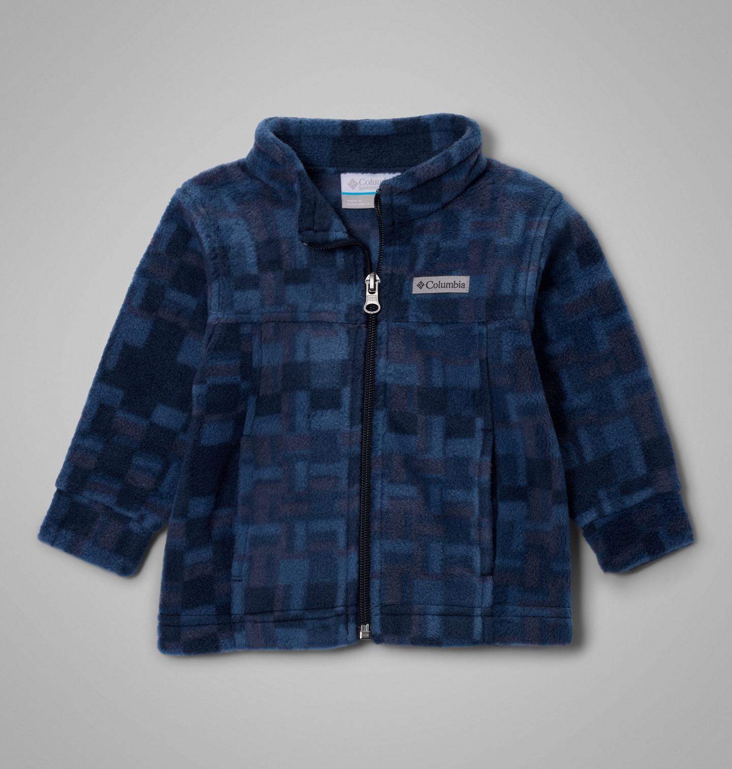 Куртка Columbia Zing III Printed Fleece Jacket для мальчиков-малышей, цвет: Тёмно-синий, вариант 2 — фото 1