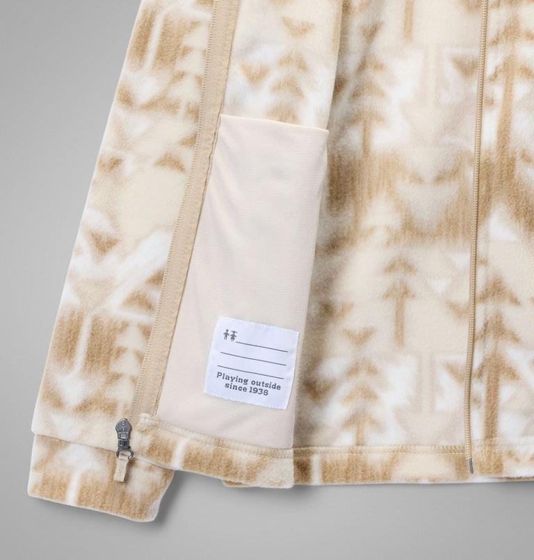 Girls' Benton Springs Printed Fleece Jacket, Color: Ancient Fossil Sketchup, image 3